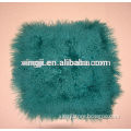 dyed green color mongolian lamb fur covers